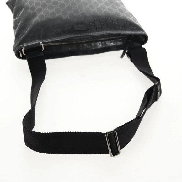 GUCCI GG implementation Shoulder Bag PVC Black Silver 201446 Auth am9344V - Picture 8 of 16